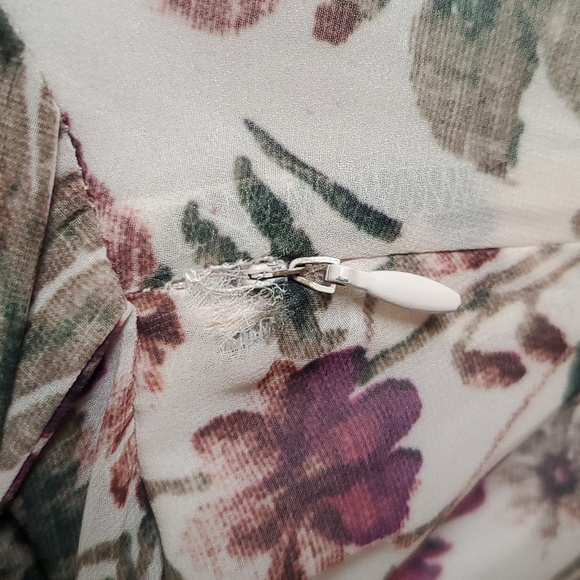 Hope & Ivy Maternity High Neck Printed Long Sleeve Collared Dress Size 8 - Picture 16 of 17